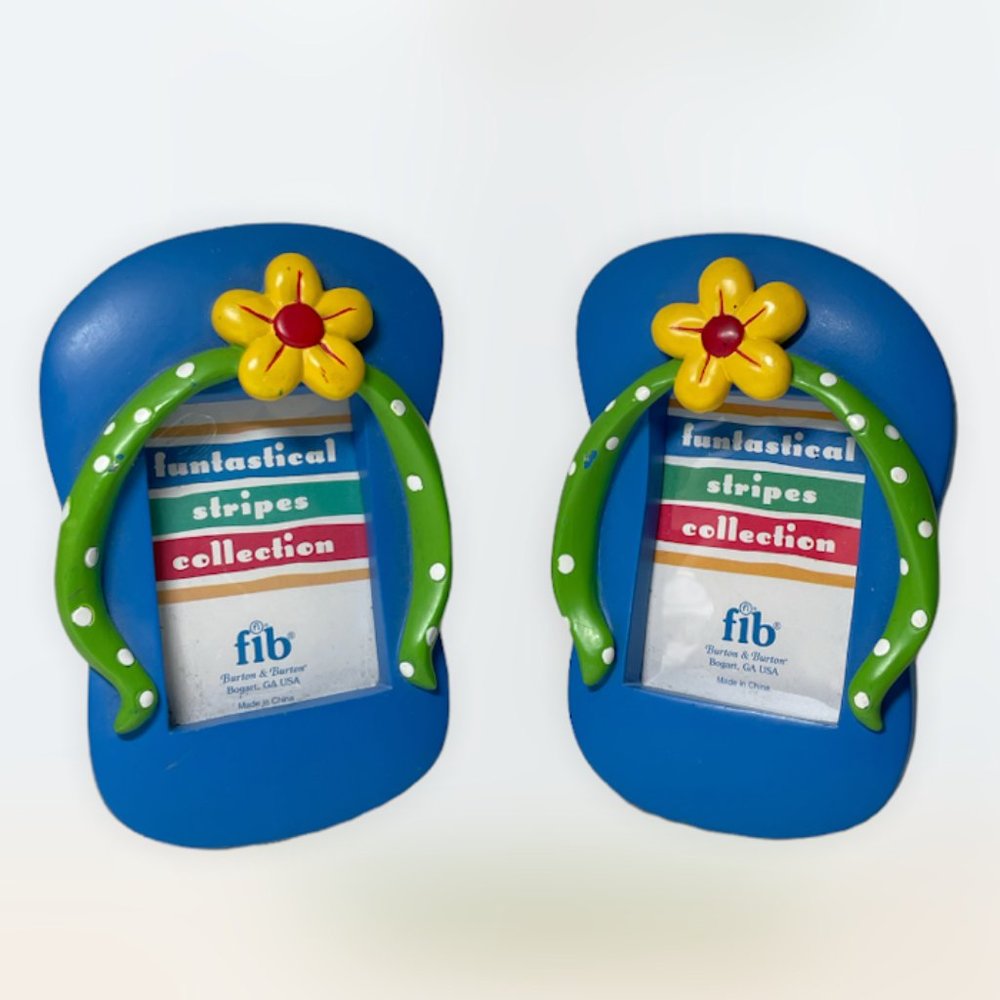 Fun Pair Of Flip Flop Tabletop Picture Frames